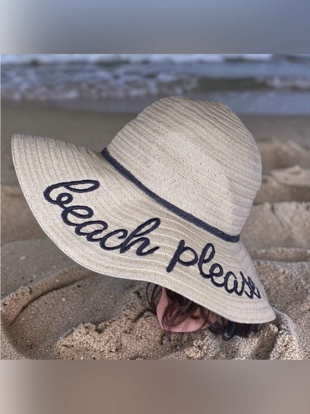 Sun hat 👒 Beach 🏖 Please O/S